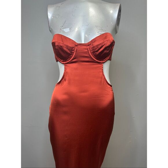Michael Costello Alina Gown in Copper Size Small $298 - Picture 6 of 11